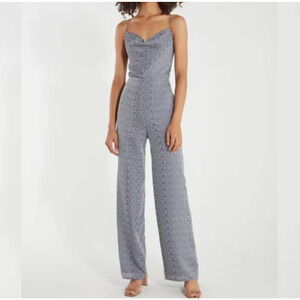 Finders Keepers Catalina Wide Leg Jumpsuit Sleeveless Animal Print Size 10 NEW